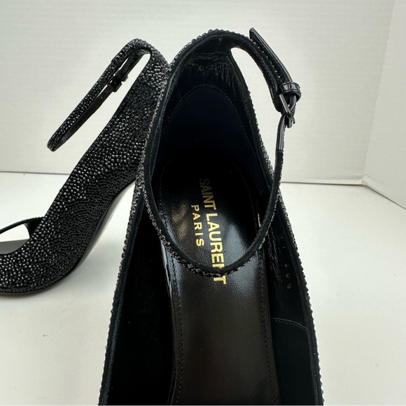 YSL Saint Laurent
Women's Opyum Crystal Embellished Logo High Heel Sandals - Picture 9 of 17